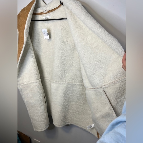 NWT Maurices Faux Sherpa Suede Winter Jacket Vest Women's 3X - Picture 9 of 9